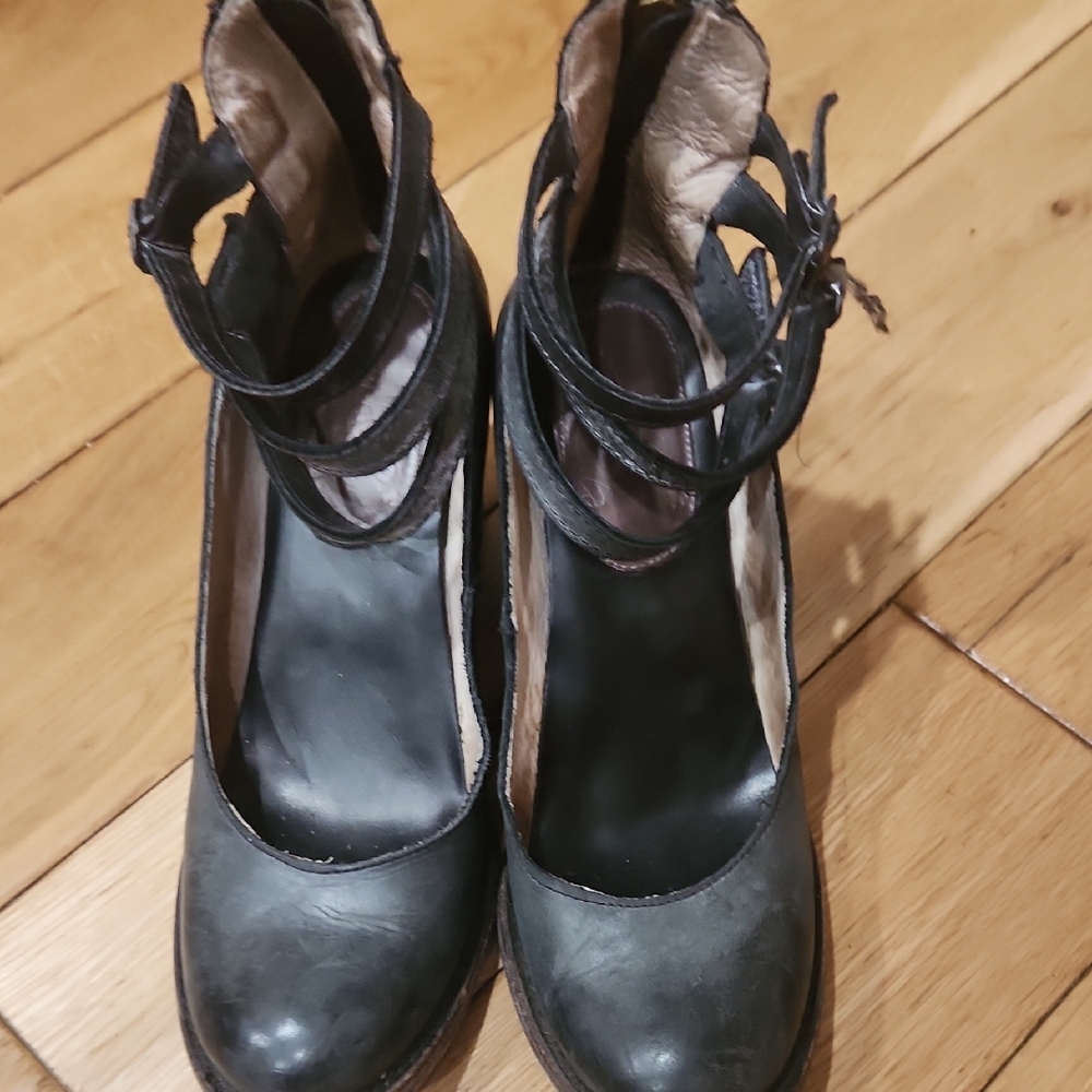 Freebird by Steven Dark Leather Heels - Picture 3 of 6